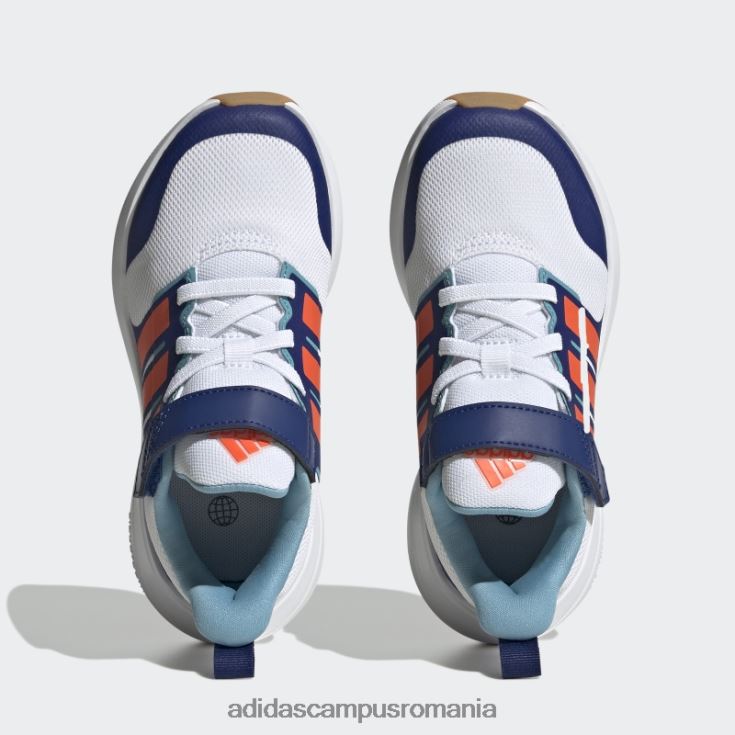 adidas campus romania pantofi albi cu curea de sus cu dantela elastica fortarun 2.0 cloudfoam copii alb/rosu/albastru victorie J266N217855