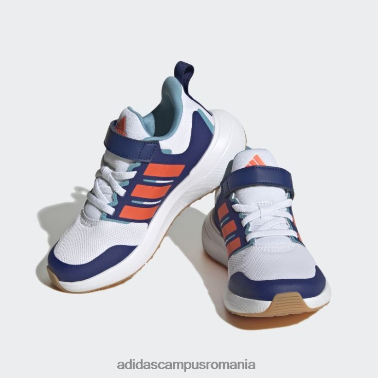 adidas campus romania pantofi albi cu curea de sus cu dantela elastica fortarun 2.0 cloudfoam copii alb/rosu/albastru victorie J266N217855