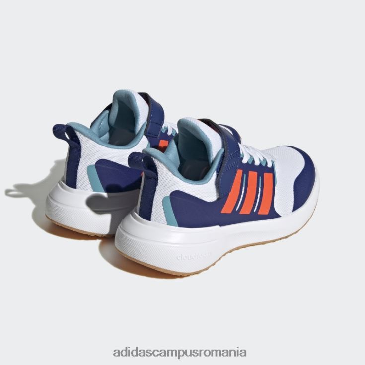 adidas campus romania pantofi albi cu curea de sus cu dantela elastica fortarun 2.0 cloudfoam copii alb/rosu/albastru victorie J266N217855