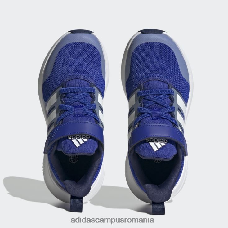 adidas campus romania pantofi albi cu curea de sus cu dantela elastica fortarun 2.0 cloudfoam copii albastru alb J266N211318