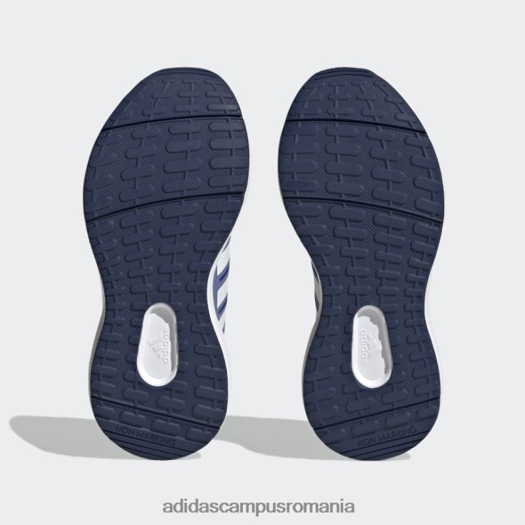 adidas campus romania pantofi albi cu curea de sus cu dantela elastica fortarun 2.0 cloudfoam copii albastru alb J266N211318