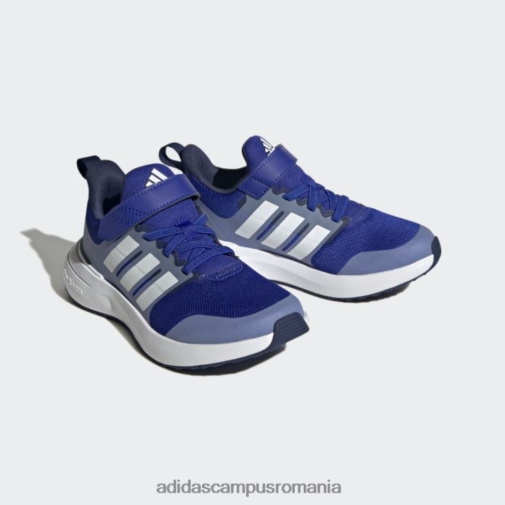 adidas campus romania pantofi albi cu curea de sus cu dantela elastica fortarun 2.0 cloudfoam copii albastru alb J266N211318