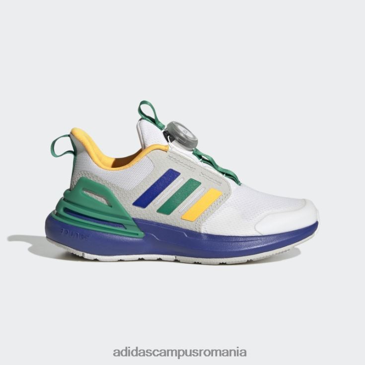 adidas campus romania pantofi albi cu inchidere boa rapidasport bounce copii alb/albastru/verde curte J266N218004