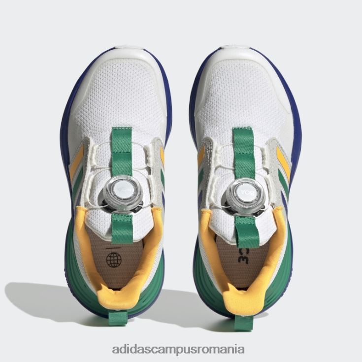adidas campus romania pantofi albi cu inchidere boa rapidasport bounce copii alb/albastru/verde curte J266N218004