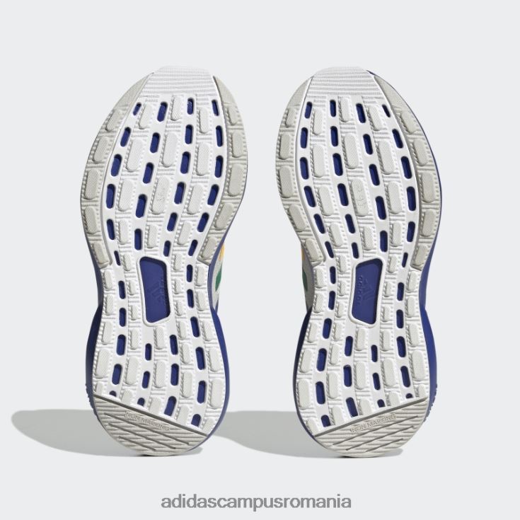 adidas campus romania pantofi albi cu inchidere boa rapidasport bounce copii alb/albastru/verde curte J266N218004