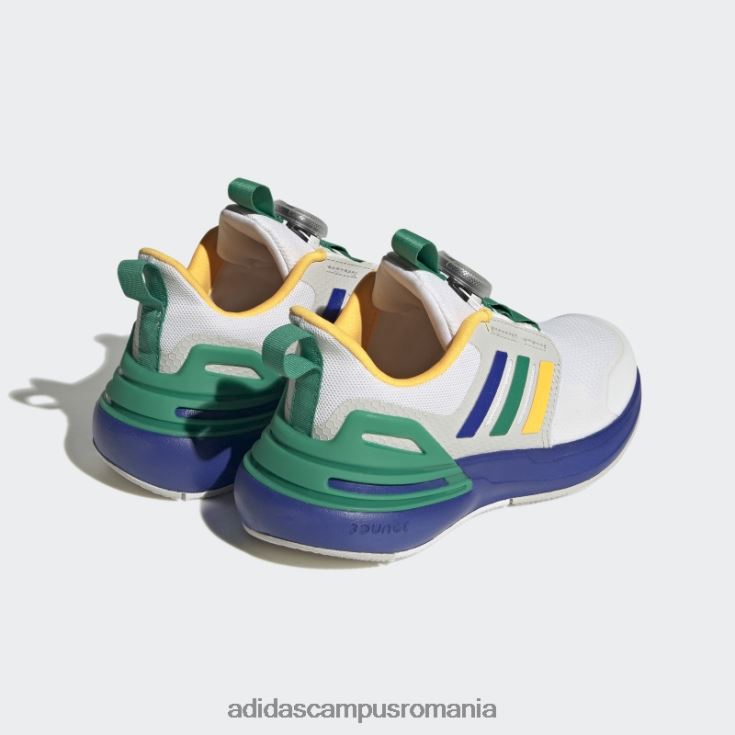 adidas campus romania pantofi albi cu inchidere boa rapidasport bounce copii alb/albastru/verde curte J266N218004