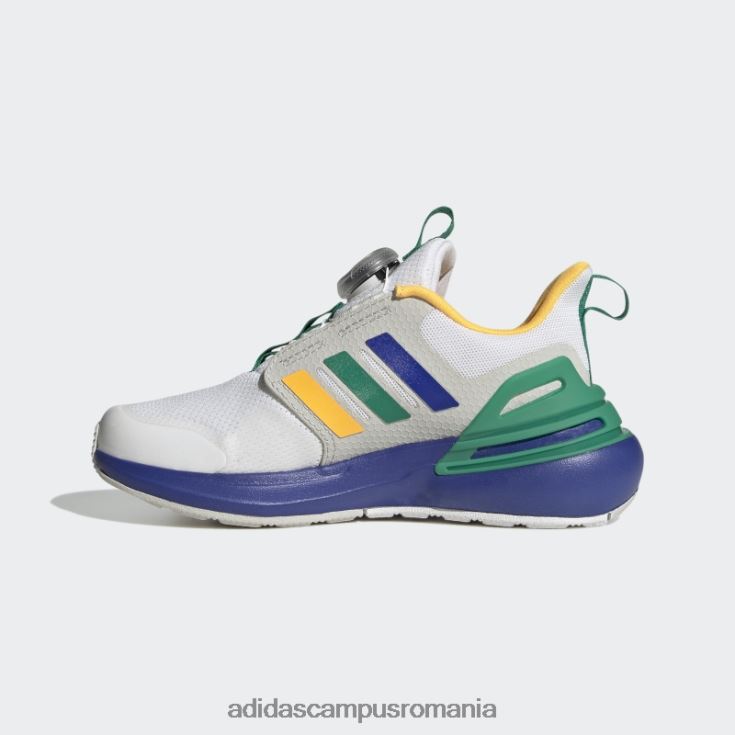 adidas campus romania pantofi albi cu inchidere boa rapidasport bounce copii alb/albastru/verde curte J266N218004