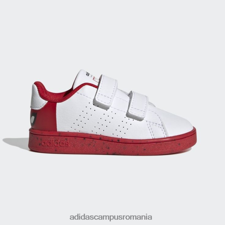 adidas campus romania pantofi cu cârlig și buclă alb x marvel avantaj spider-man fierbinte copii alb/stacojiu J266N211434