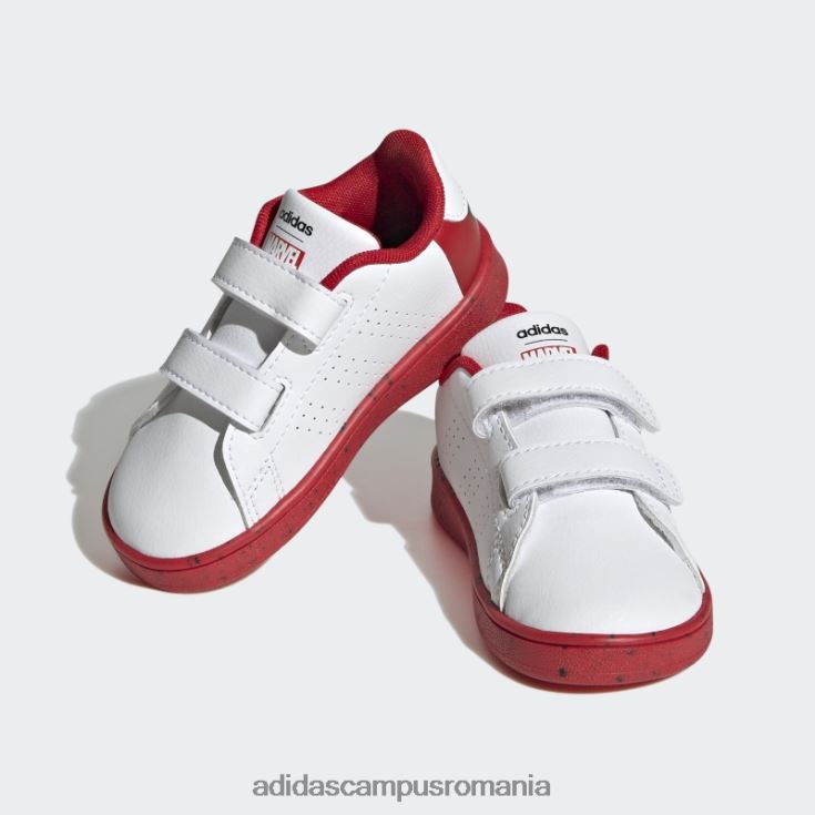 adidas campus romania pantofi cu cârlig și buclă alb x marvel avantaj spider-man fierbinte copii alb/stacojiu J266N211434