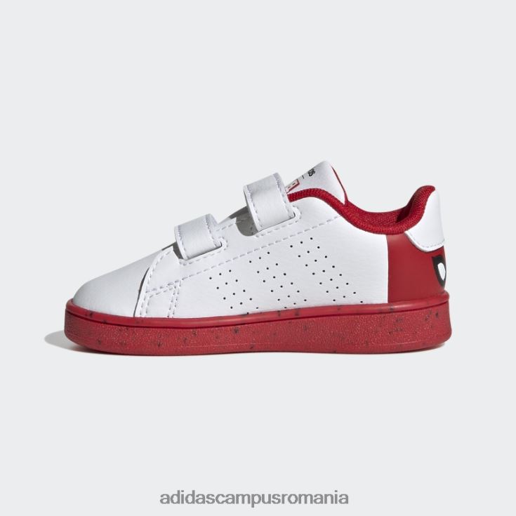 adidas campus romania pantofi cu cârlig și buclă alb x marvel avantaj spider-man fierbinte copii alb/stacojiu J266N211434