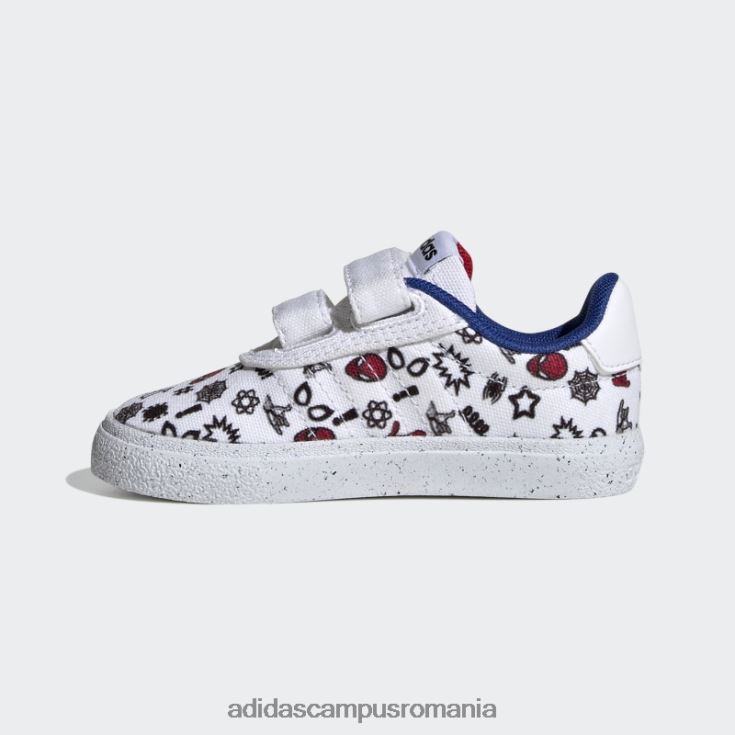 adidas campus romania pantofi cu cârlig și buclă alb x marvel vulcraid3r spider-man copii alb/stacojiu J266N217732