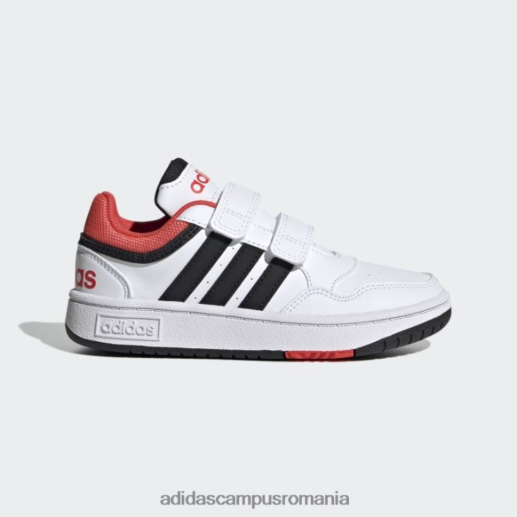 adidas campus romania pantofi cu cârlig și buclă de baschet stil de viață alb hoops adidas copii alb/negru/rosu J266N217667