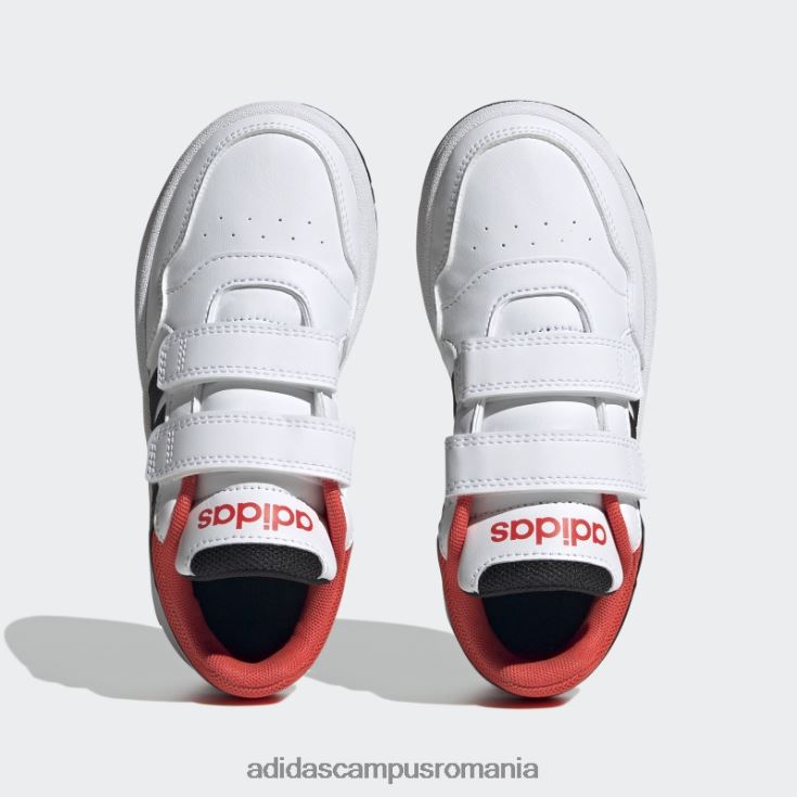 adidas campus romania pantofi cu cârlig și buclă de baschet stil de viață alb hoops adidas copii alb/negru/rosu J266N217667