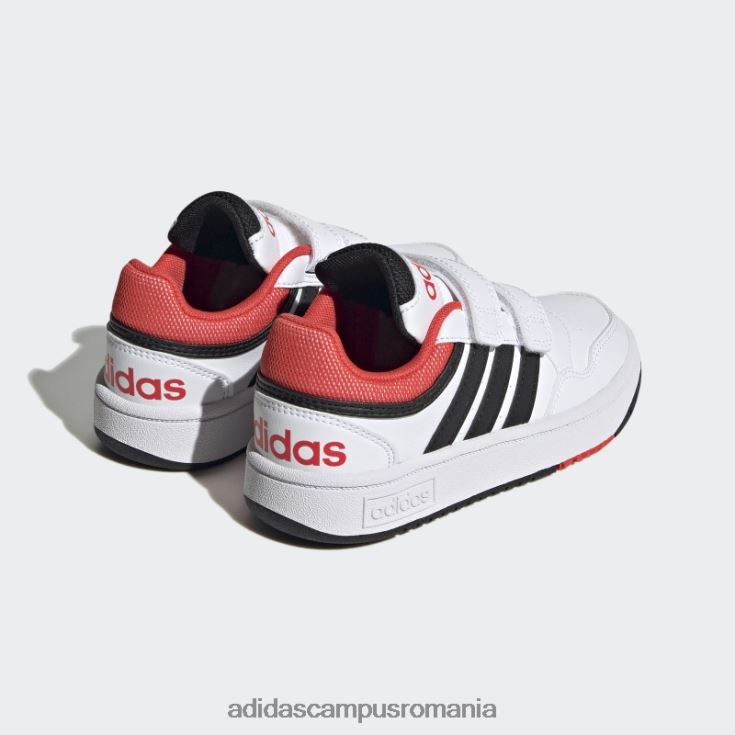 adidas campus romania pantofi cu cârlig și buclă de baschet stil de viață alb hoops adidas copii alb/negru/rosu J266N217667