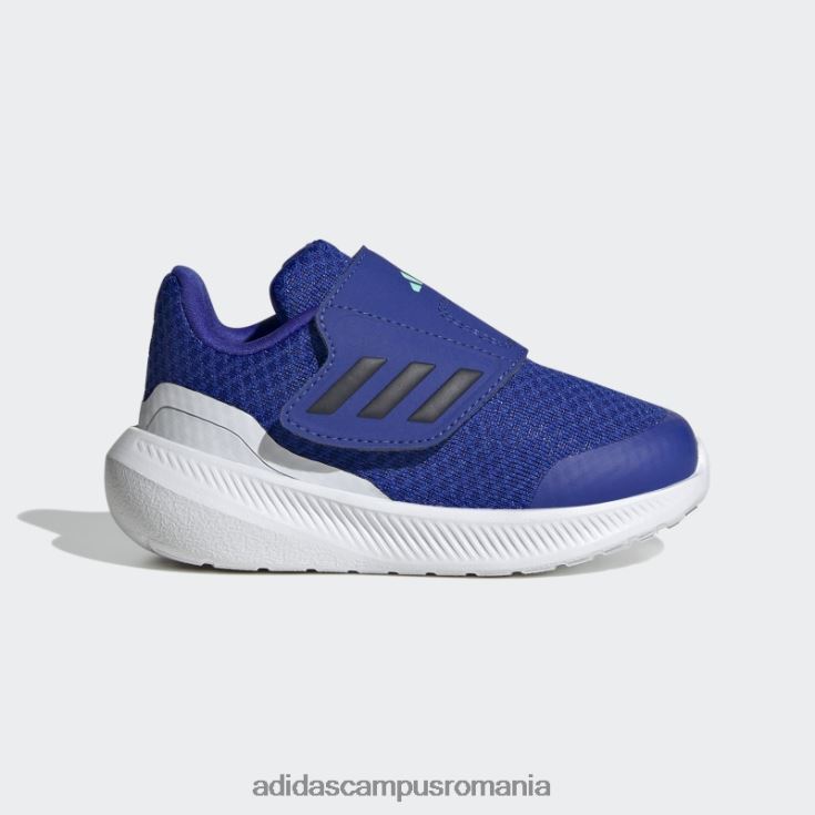adidas campus romania pantofi cu cârlig și buclă runfalcon 3.0 albaștri copii albastru/cerneală/alb J266N217888