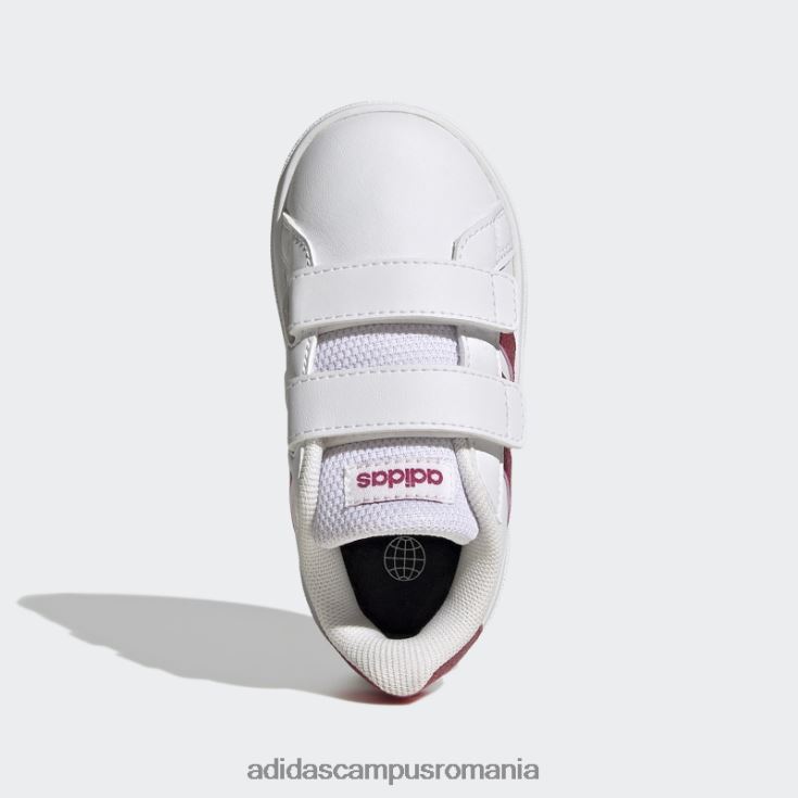 adidas campus romania pantofi cu cârlig și buclă stil de viață grand court magenta real copii alb/magenta real J266N211322
