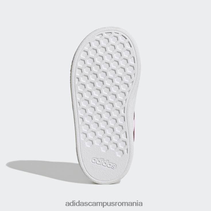 adidas campus romania pantofi cu cârlig și buclă stil de viață grand court magenta real copii alb/magenta real J266N211322