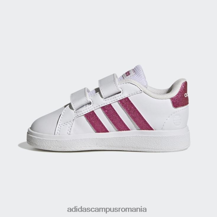 adidas campus romania pantofi cu cârlig și buclă stil de viață grand court magenta real copii alb/magenta real J266N211322