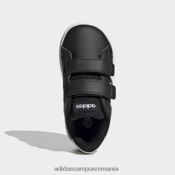 adidas campus romania pantofi cu cârlig și buclă stil de viață grand court negri copii alb negru J266N217666