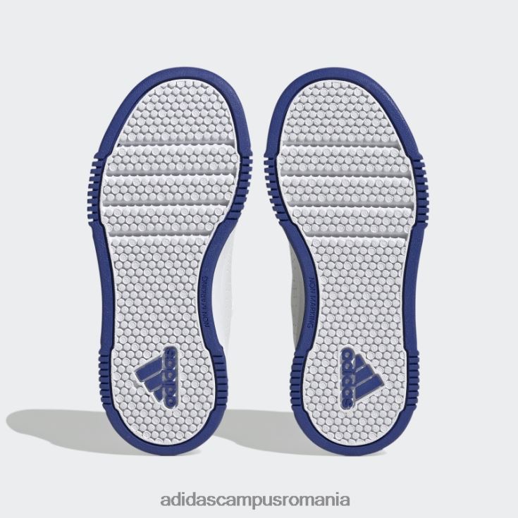 adidas campus romania pantofi cu cârlig și buclă tensauri negre de modă copii alb/albastru/negru J266N217707