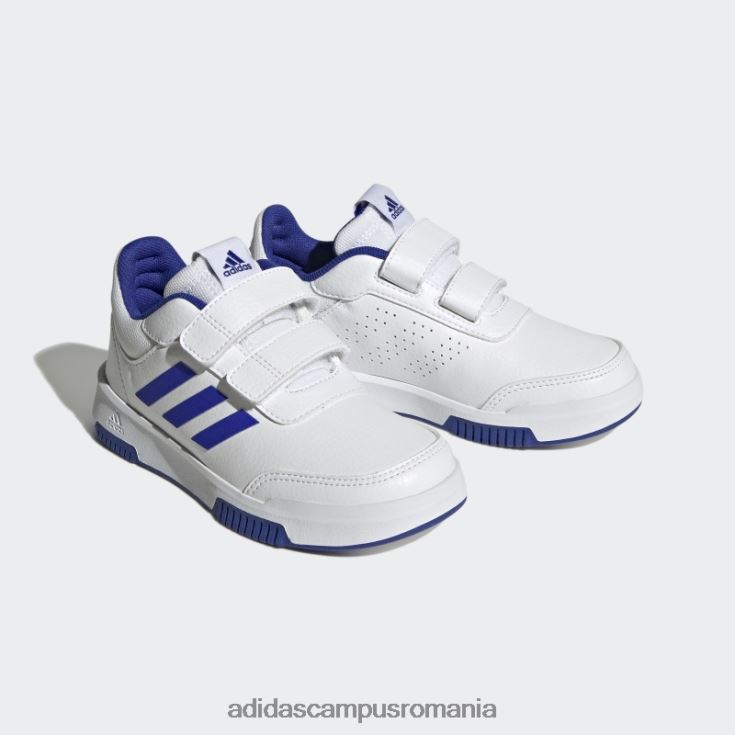adidas campus romania pantofi cu cârlig și buclă tensauri negre de modă copii alb/albastru/negru J266N217707