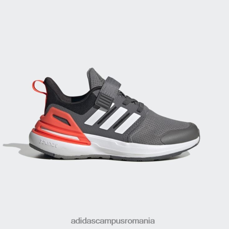 adidas campus romania pantofi cu curea de sus din dantela elastica rapidasport bounce gri copii gri/alb J266N217959