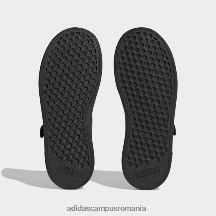 adidas campus romania pantofi cu dantelă elastică grand Court și cu curea superioară gri copii gri inchis J266N217614