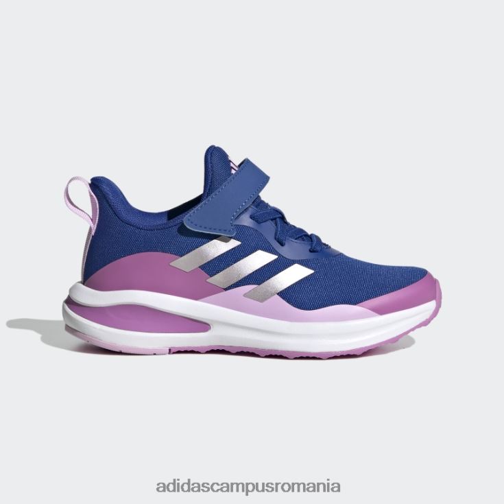 adidas campus romania pantofi cu dantelă elastică și cu bretele în partea superioară pentru alergare sport fortarun albastru copii albastru/violet mat/liliac J266N211561