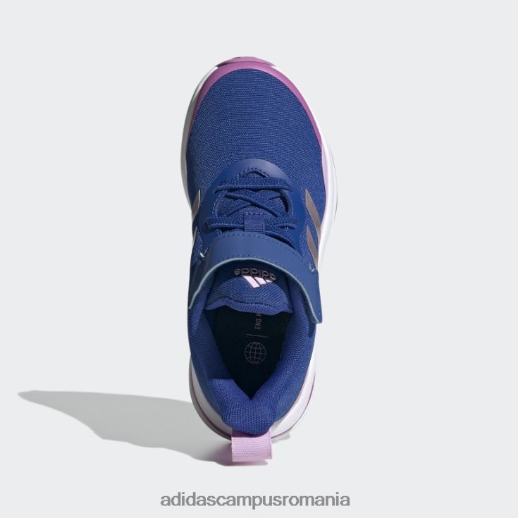 adidas campus romania pantofi cu dantelă elastică și cu bretele în partea superioară pentru alergare sport fortarun albastru copii albastru/violet mat/liliac J266N211561