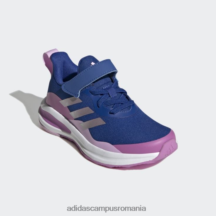 adidas campus romania pantofi cu dantelă elastică și cu bretele în partea superioară pentru alergare sport fortarun albastru copii albastru/violet mat/liliac J266N211561