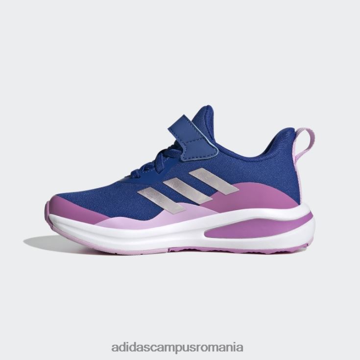 adidas campus romania pantofi cu dantelă elastică și cu bretele în partea superioară pentru alergare sport fortarun albastru copii albastru/violet mat/liliac J266N211561