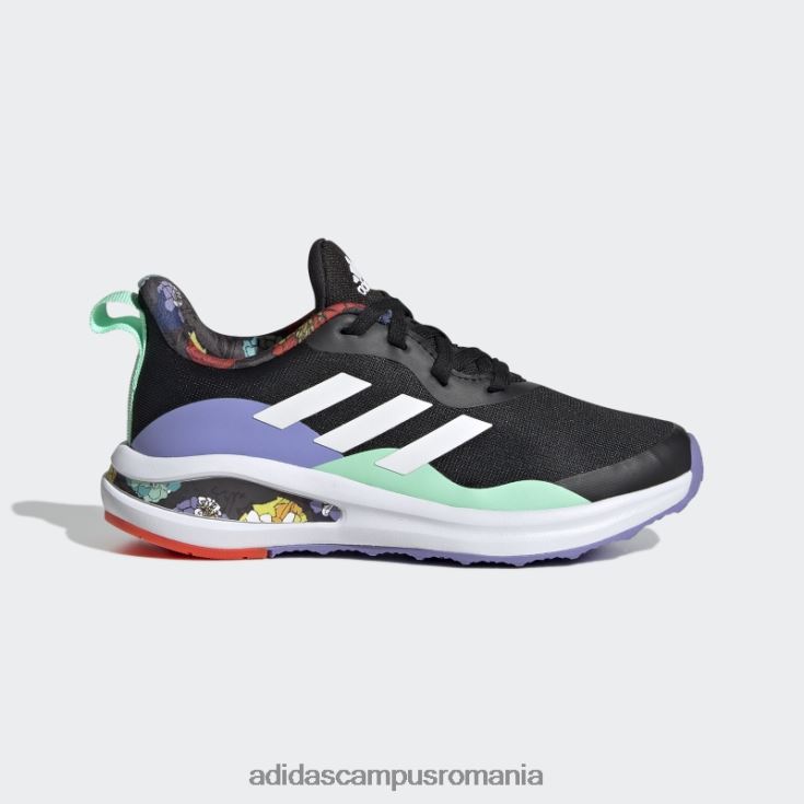 adidas campus romania pantofi de alergat cu dantela fortarun neagra copii negru/alb/mentă J266N218131
