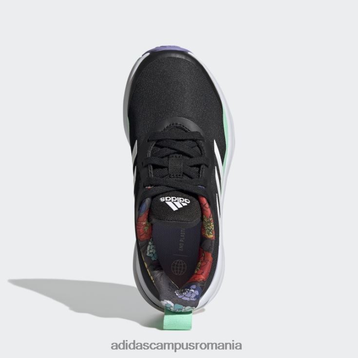 adidas campus romania pantofi de alergat cu dantela fortarun neagra copii negru/alb/mentă J266N218131