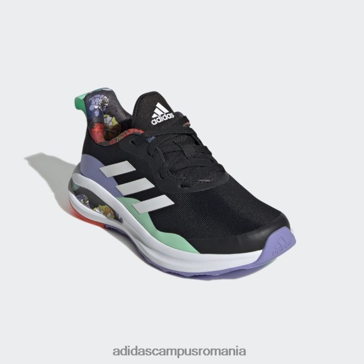 adidas campus romania pantofi de alergat cu dantela fortarun neagra copii negru/alb/mentă J266N218131