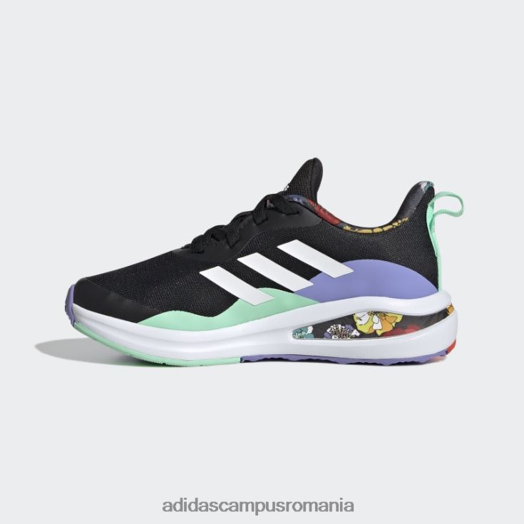 adidas campus romania pantofi de alergat cu dantela fortarun neagra copii negru/alb/mentă J266N218131