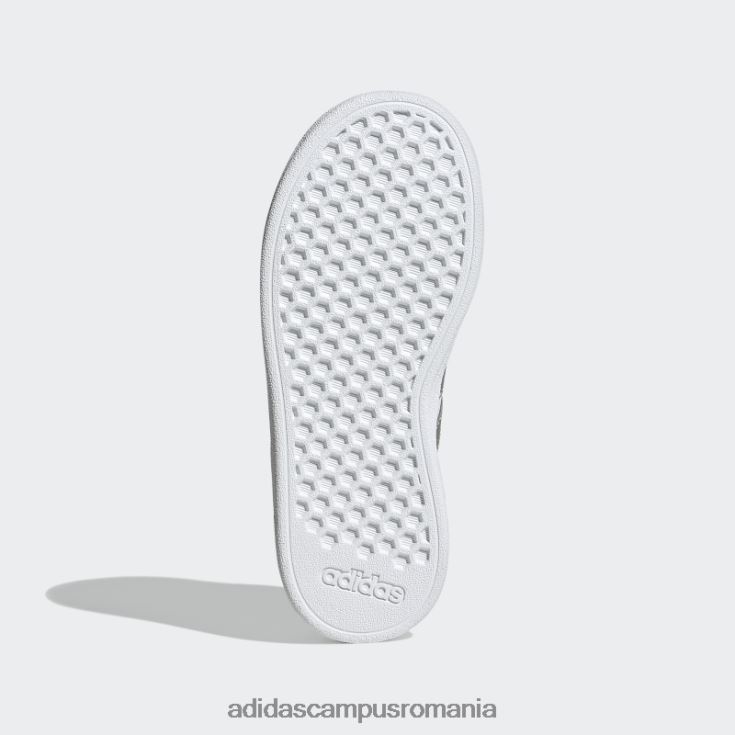 adidas campus romania pantofi de tenis grand court lifestyle cu șireturi argintii copii alb/argintiu J266N211260