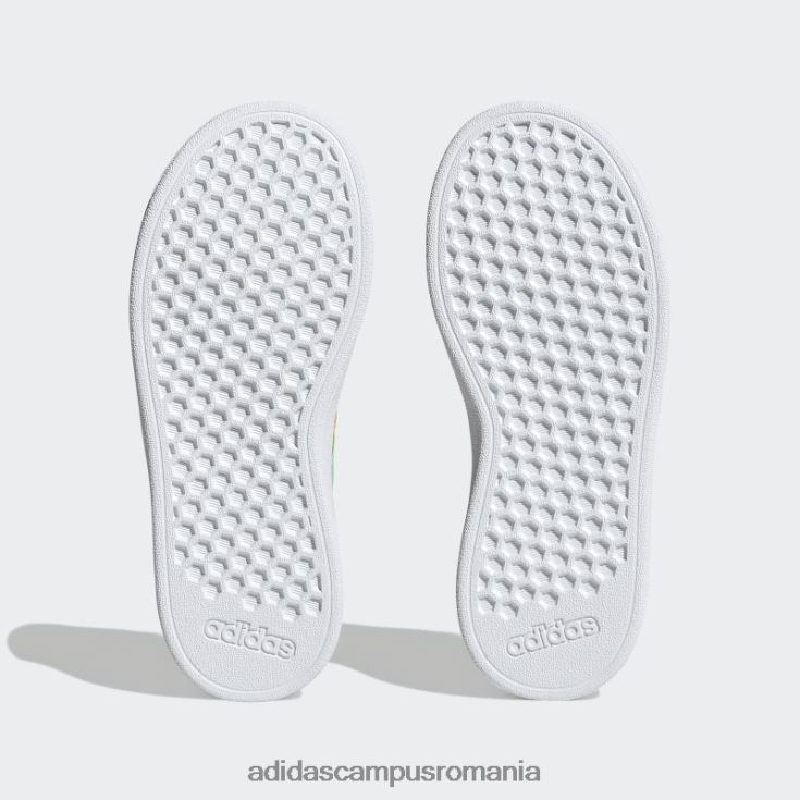 adidas campus romania pantofi de tenis grand court lifestyle cu șireturi mentă copii alb/mentă/roz fascicul J266N211355