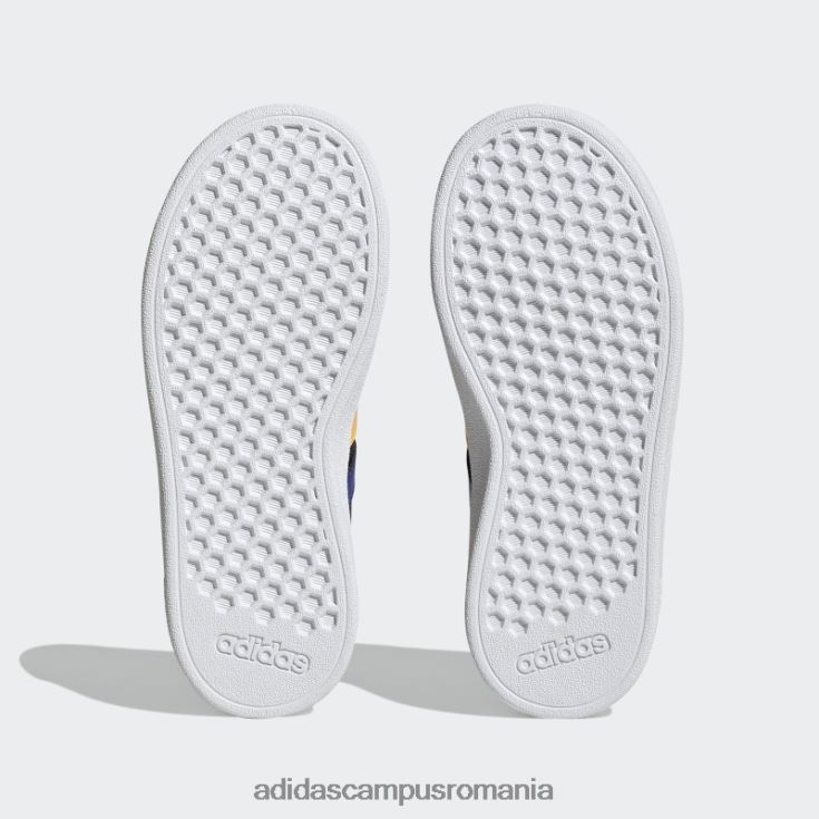 adidas campus romania pantofi de tenis negri cu șireturi, stil de viață, grand court copii negru/albastru/verde curte J266N211308