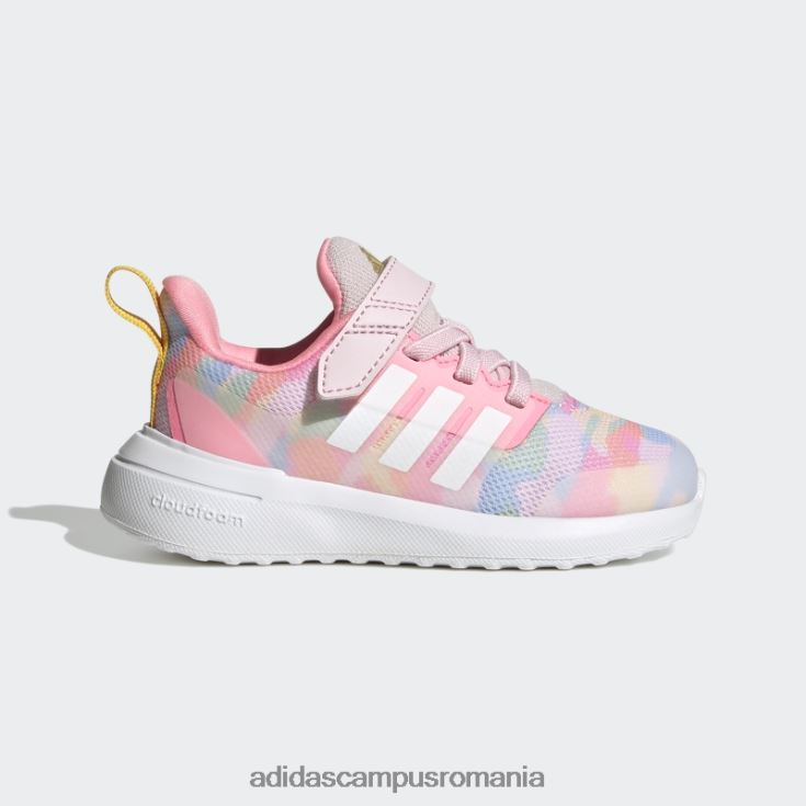 adidas campus romania pantofi eleganti aurii fortarun 2.0 cloudfoam sport alergare elastic din dantela cu curea superioară copii roz/alb/auriu J266N211381