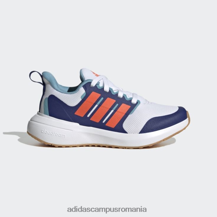 adidas campus romania pantofi fortarun 2.0 cloudfoam dantela alb copii alb/rosu/albastru victorie J266N217960