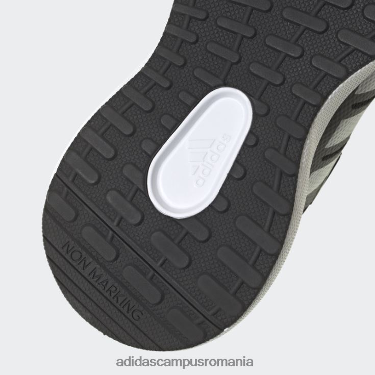 adidas campus romania pantofi fortarun 2.0 cloudfoam dantela elastica stacojiu cu bretele copii negru/argintiu/stacojiu J266N211084