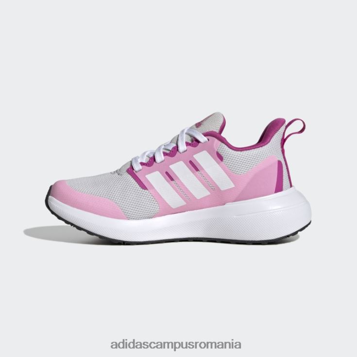 adidas campus romania pantofi fortarun 2.0 cloudfoam dantela gri copii gri/alb/roz fascicul J266N217864
