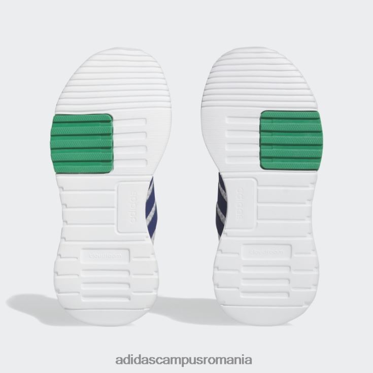 adidas campus romania pantofi gri racer tr21 lifestyle alergare din dantelă elastică și cu curele superioare copii gri/albastru închis/verde curte J266N211429