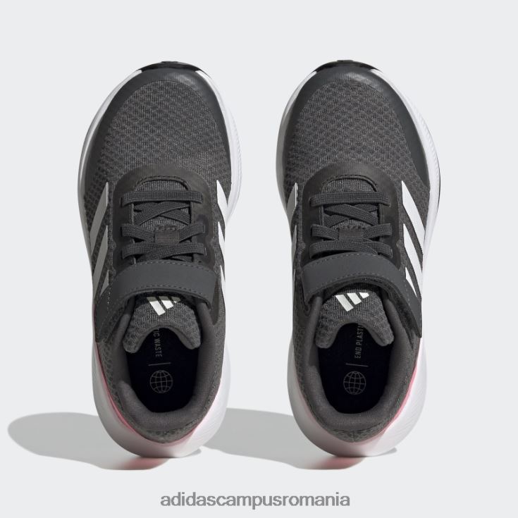 adidas campus romania pantofi gri runfalcon 3.0 cu dantela elastica cu bretele adidas copii gri/alb/roz fascicul J266N217853