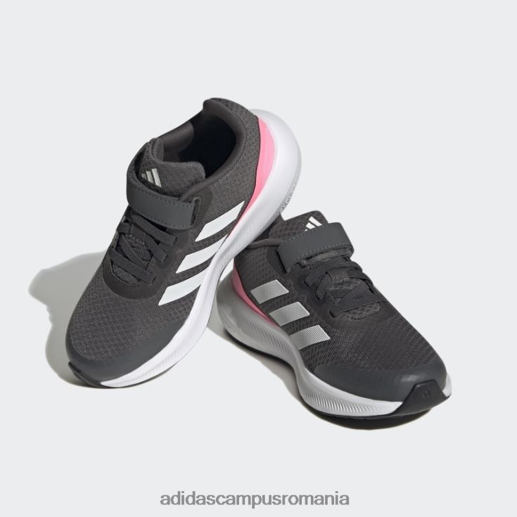 adidas campus romania pantofi gri runfalcon 3.0 cu dantela elastica cu bretele adidas copii gri/alb/roz fascicul J266N217853