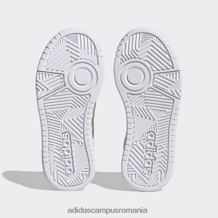 adidas campus romania pantofi hoops mid lifestyle baschet dantela alb copii alb/gri J266N211305