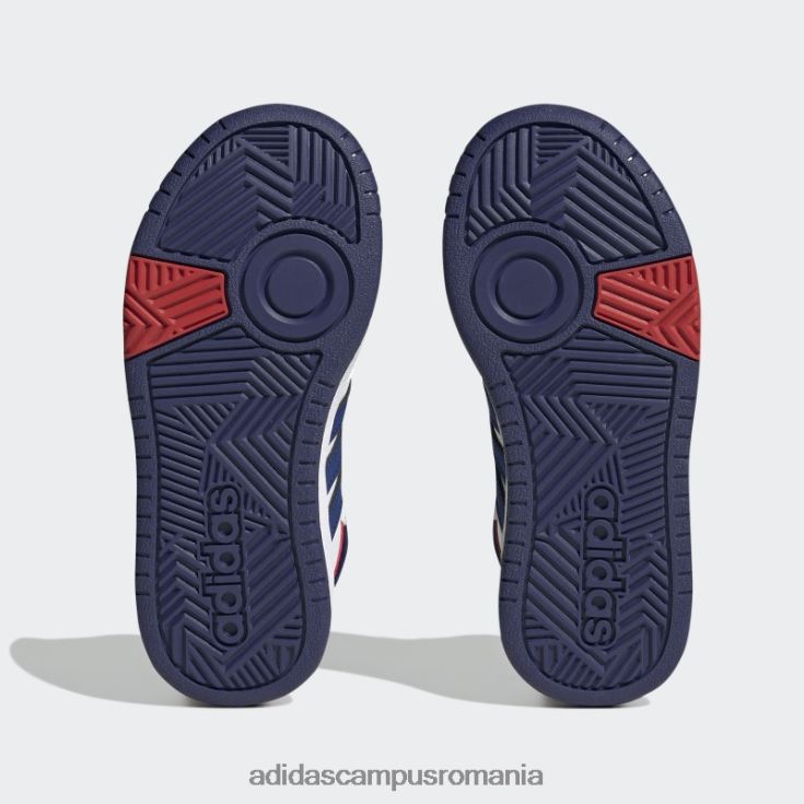adidas campus romania pantofi mijlocii cu cercuri albe copii alb/albastru victorie/stacojiu J266N211165