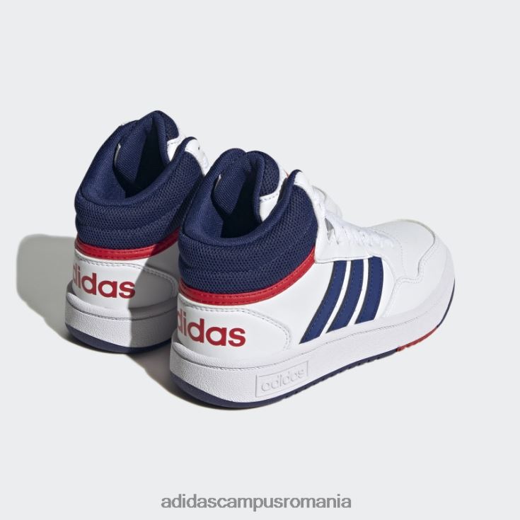 adidas campus romania pantofi mijlocii cu cercuri albe copii alb/albastru victorie/stacojiu J266N211165