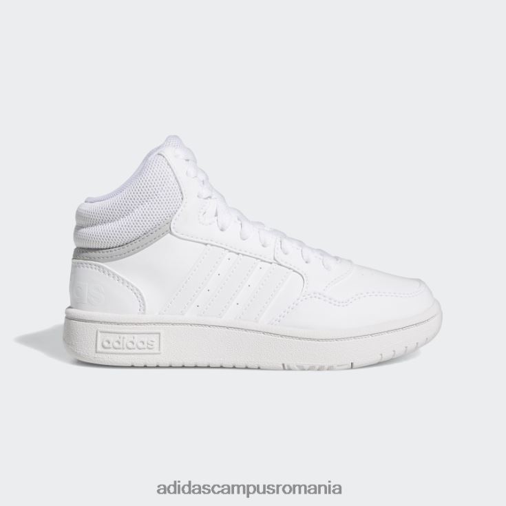 adidas campus romania pantofi mijlocii hoops alb copii alb/gri J266N217990
