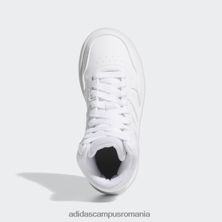 adidas campus romania pantofi mijlocii hoops alb copii alb/gri J266N217990